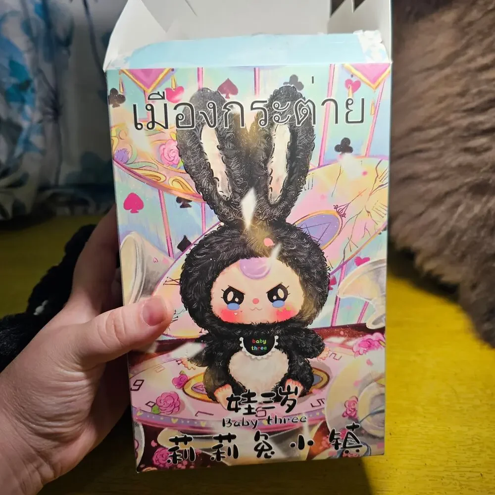 Baby Three Lily Rabbit Town V1 OPENED Black 180 Boba Eyes Pink Hair O Mouth